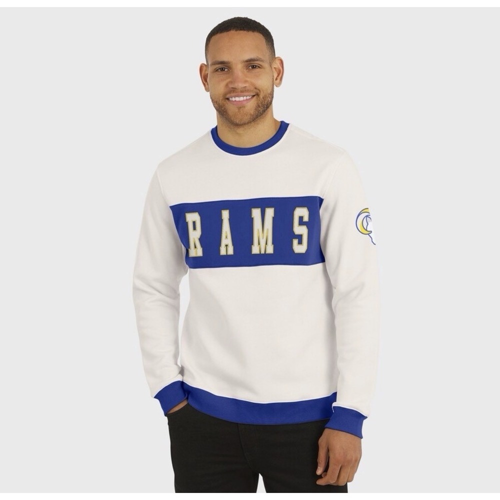 Los Angeles Rams Darius Rucker Collection Colorblock Pullover Sweatshirt 2XL New